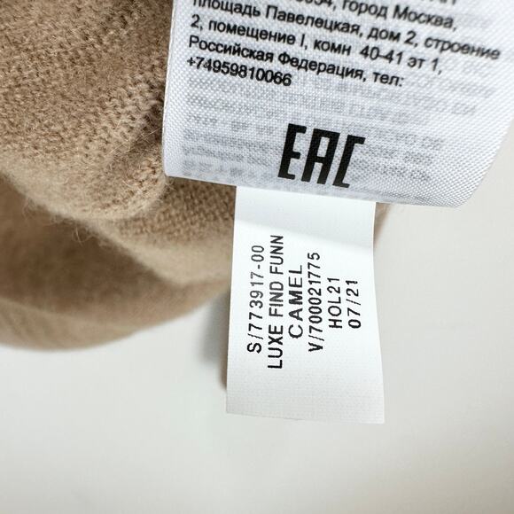 NEW Banana Republic Cashmere Sweater Pullover Mock Neck Camel Tan Womens Small - Picture 12 of 12